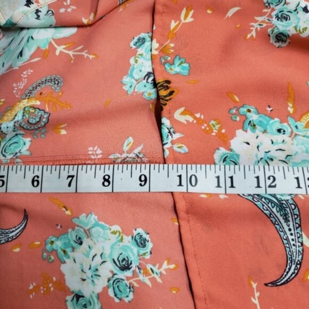 Torrid Floral Print High Neck Georgette Sleeveless Tank Top Size 1X Hi Low Hem - Picture 14 of 14